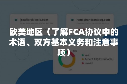 欧美地区（了解FCA协议中的术语、双方基本义务和注意事项）