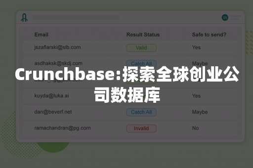 Crunchbase:探索全球创业公司数据库