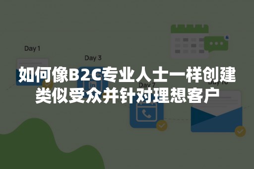 如何像B2C专业人士一样创建类似受众并针对理想客户