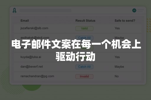 电子邮件文案在每一个机会上驱动行动