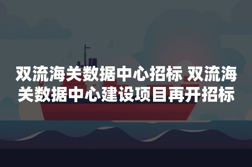 双流海关数据中心招标 双流海关数据中心建设项目再开招标