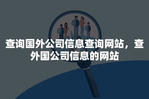 查询国外公司信息查询网站，查外国公司信息的网站