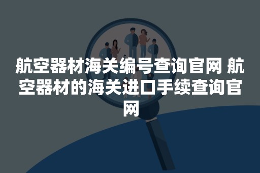 航空器材海关编号查询官网 航空器材的海关进口手续查询官网