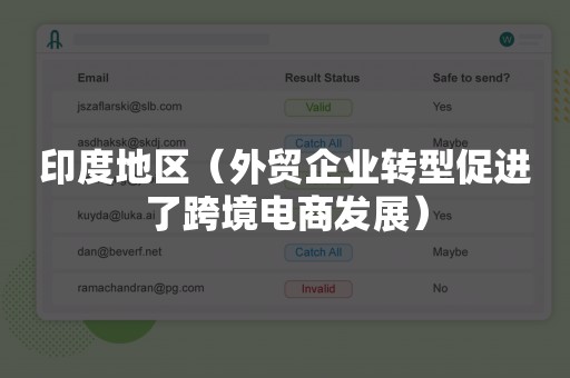 印度地区（外贸企业转型促进了跨境电商发展）