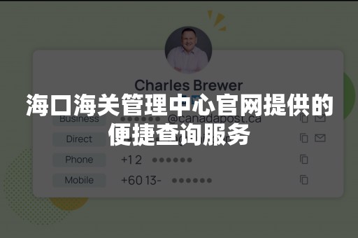 海口海关管理中心官网提供的便捷查询服务