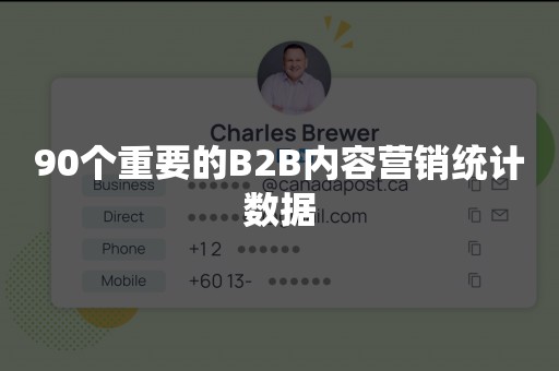 90个重要的B2B内容营销统计数据