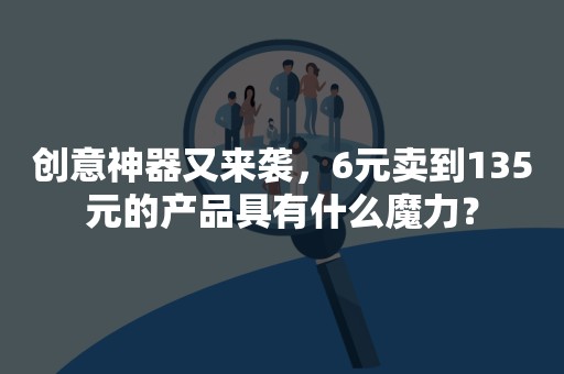 创意神器又来袭，6元卖到135元的产品具有什么魔力？