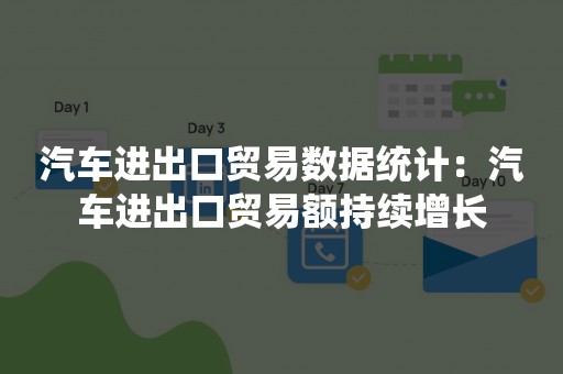 汽车进出口贸易数据统计：汽车进出口贸易额持续增长