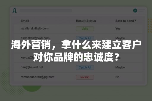 海外营销，拿什么来建立客户对你品牌的忠诚度？