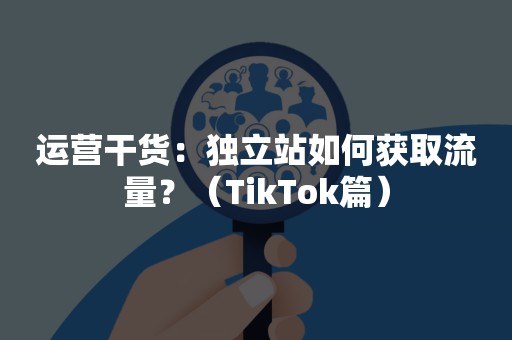 运营干货：独立站如何获取流量？（TikTok篇）