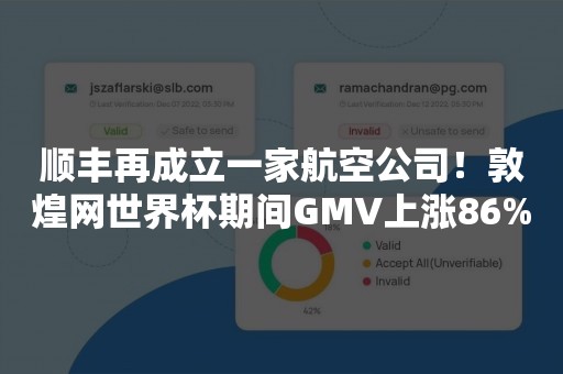 顺丰再成立一家航空公司！敦煌网世界杯期间GMV上涨86%