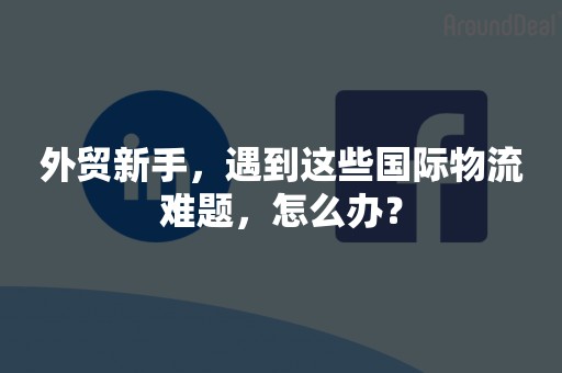 外贸新手，遇到这些国际物流难题，怎么办？