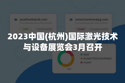 2023中国(杭州)国际激光技术与设备展览会3月召开