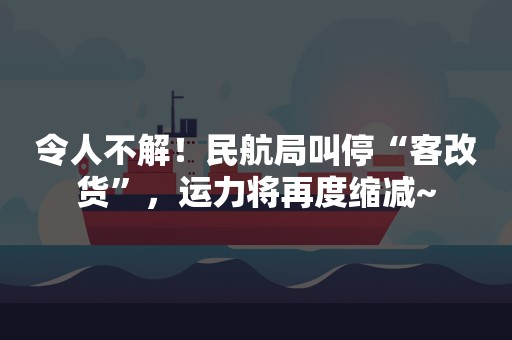 令人不解！民航局叫停“客改货”，运力将再度缩减~