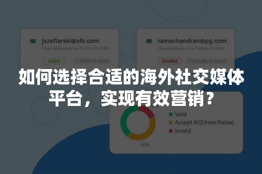 如何选择合适的海外社交媒体平台，实现有效营销？