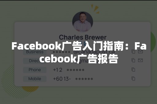 Facebook广告入门指南：Facebook广告报告