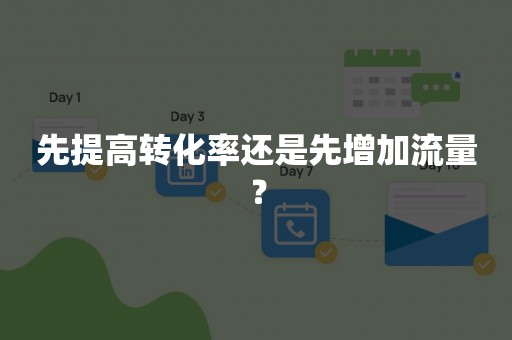 先提高转化率还是先增加流量？