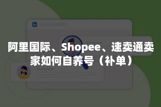 阿里国际、Shopee、速卖通卖家如何自养号（补单）