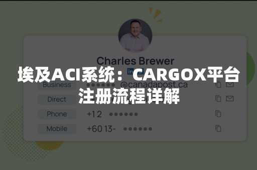 埃及ACI系统：CARGOX平台注册流程详解