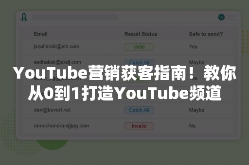 YouTube营销获客指南！教你从0到1打造YouTube频道