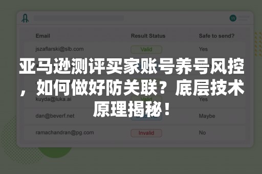 亚马逊测评买家账号养号风控，如何做好防关联？底层技术原理揭秘！