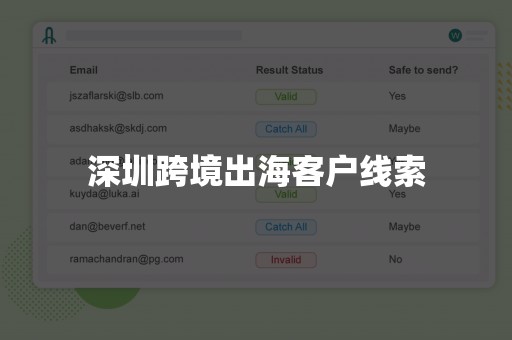 深圳跨境出海客户线索