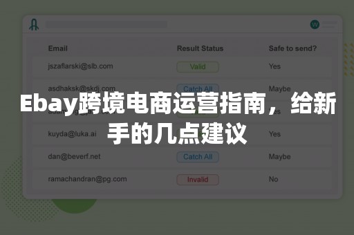 Ebay跨境电商运营指南，给新手的几点建议