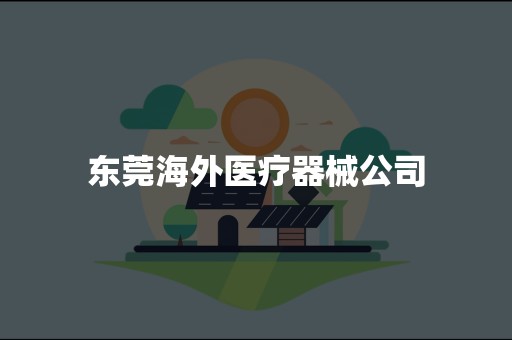 东莞海外医疗器械公司