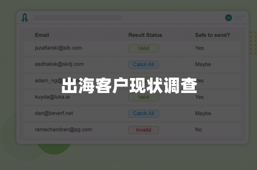 出海客户现状调查