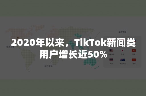 2020年以来，TikTok新闻类用户增长近50%