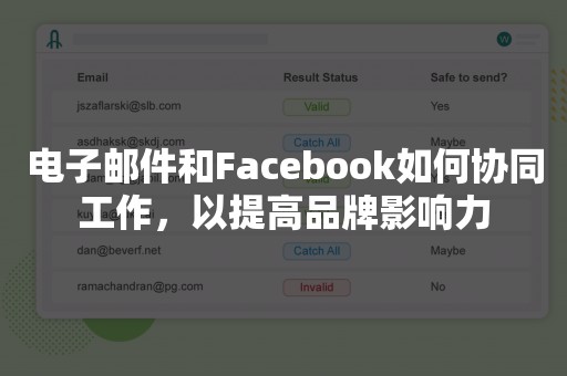 电子邮件和Facebook如何协同工作，以提高品牌影响力