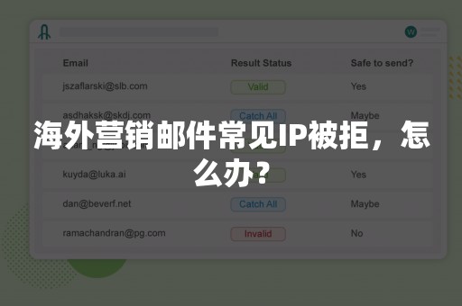 海外营销邮件常见IP被拒，怎么办？