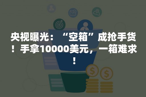 央视曝光：“空箱”成抢手货！手拿10000美元，一箱难求！