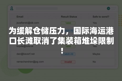 为缓解仓储压力，国际海运港口长滩取消了集装箱堆垛限制！