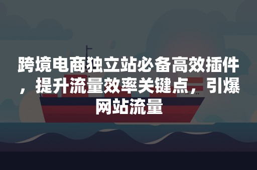 跨境电商独立站必备高效插件，提升流量效率关键点，引爆网站流量