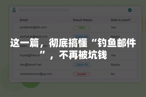 这一篇，彻底搞懂“钓鱼邮件”，不再被坑钱