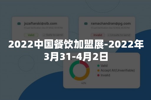 2022中国餐饮加盟展-2022年3月31-4月2日