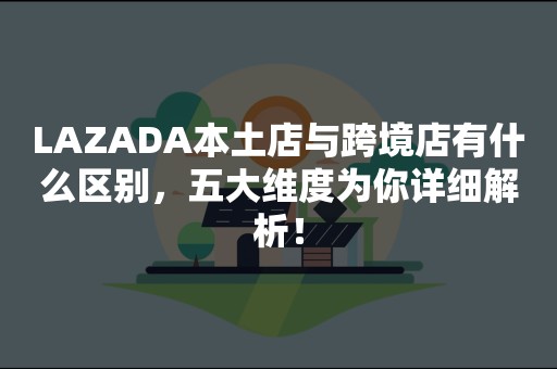 LAZADA本土店与跨境店有什么区别，五大维度为你详细解析！