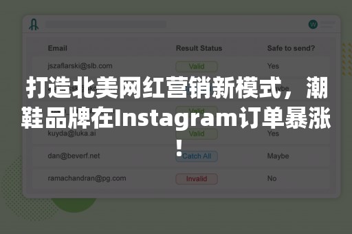 打造北美网红营销新模式，潮鞋品牌在Instagram订单暴涨！