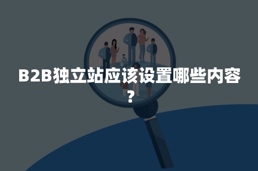 B2B独立站应该设置哪些内容？